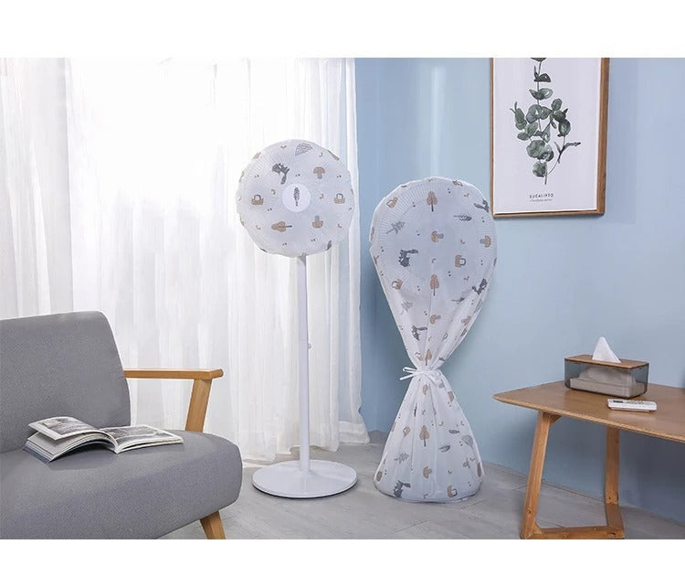 Decorative Fan Cover With Colorful Pattern Design – Dust Protection & Stylish Room Accent