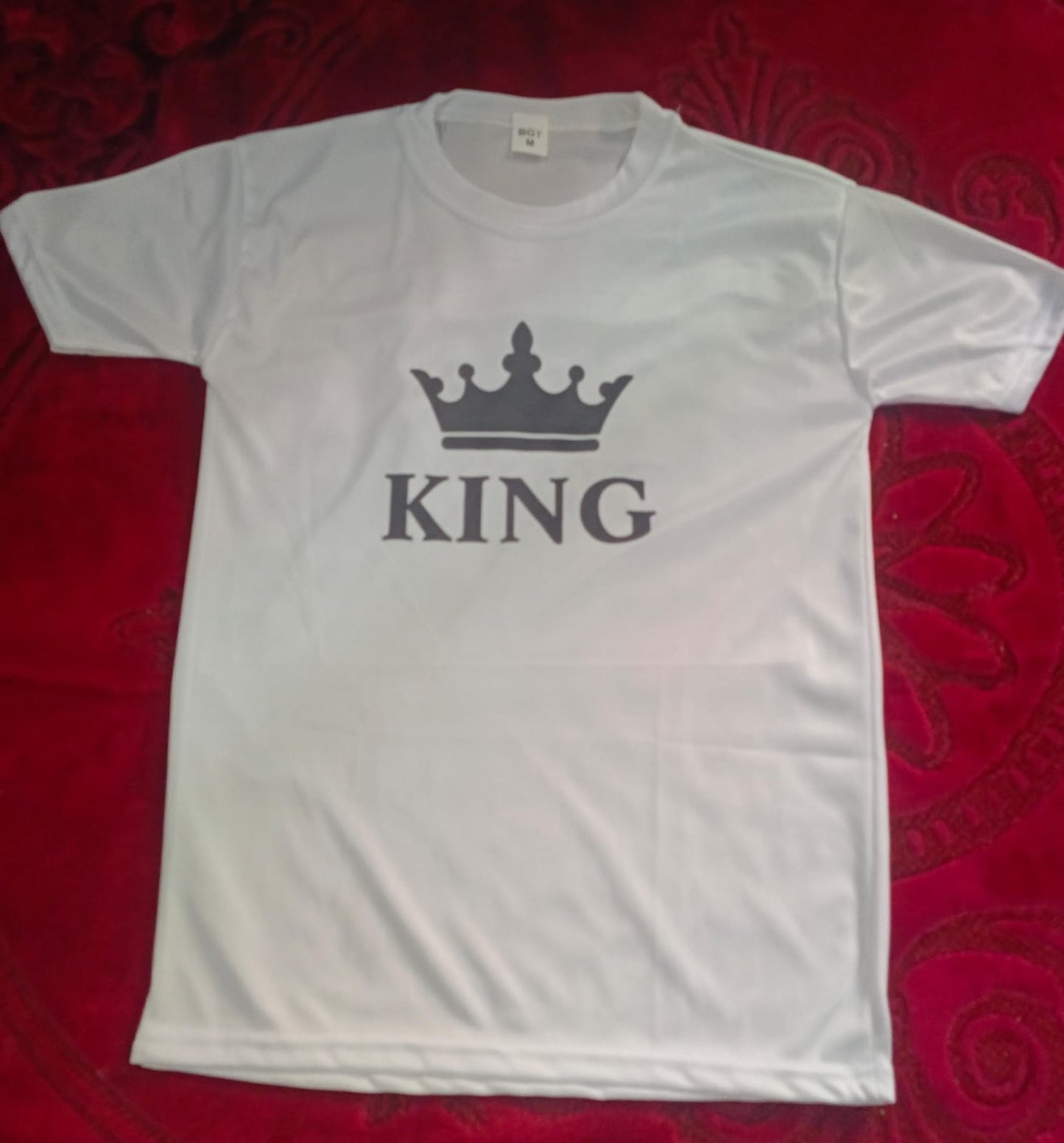 King & Queen Style White T-shirt – King & Queen Design T-shirts – Best Quality T-shirts For Girls | T-shirt For Women – T-shirt For Boy | T-shirt For Men | King T-shirts | Queen Design T-shirt