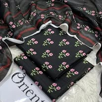 ORIENT 💯 Original *Printed 3pc Collection* *Fabric Lawn* *Printed Lawn Shirt* *Printed Voil lawn Duppata* *Dyed lawn trouser*