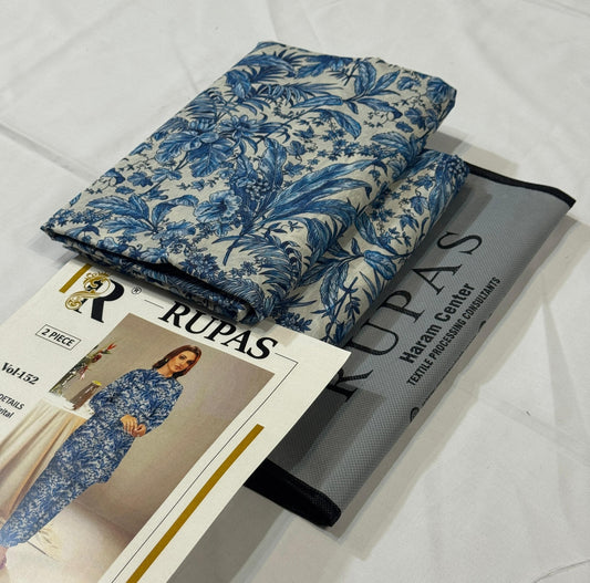 *RUPAS ORIGINAL 💯 LAWN* TWO PIECE COLLECTION ✌️ PRINTED LAWN SHIRT  PRINTED LAWN TROUSER