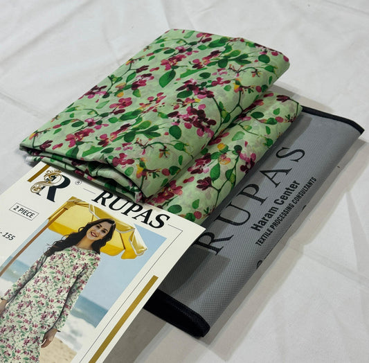 *RUPAS ORIGINAL 💯 LAWN* TWO PIECE COLLECTION ✌️ PRINTED LAWN SHIRT  PRINTED LAWN TROUSER
