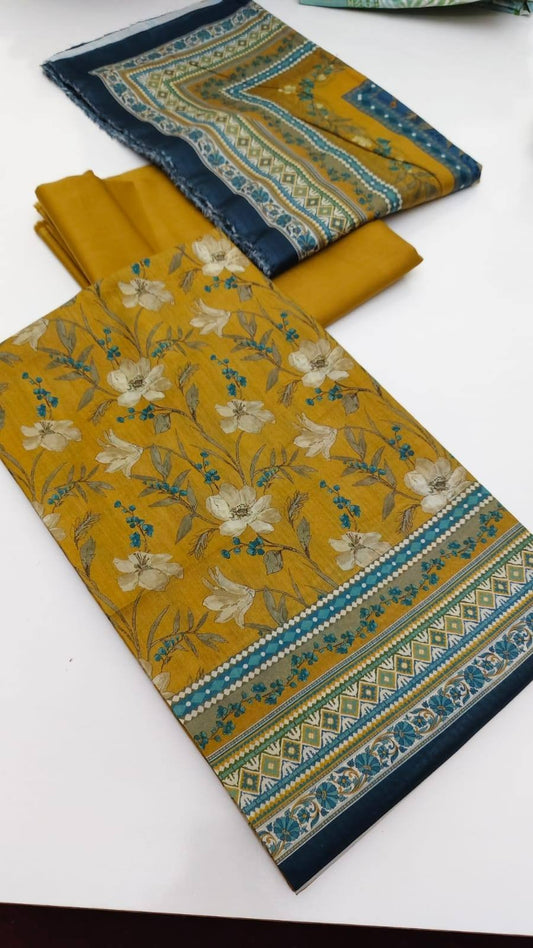 Bin Saeed 💯 original printed lawn 3pc suit* Digital lawn printed shirt  Digital printed trouser or plain trouser With lawn duppatta