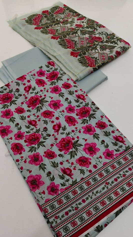 Bin Saeed 💯 original printed lawn 3pc suit* Digital lawn printed shirt  Digital printed trouser or plain trouser With lawn duppatta