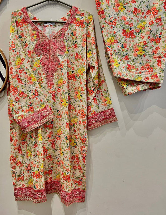 ideas by gul ahmed embroidered 2 pc